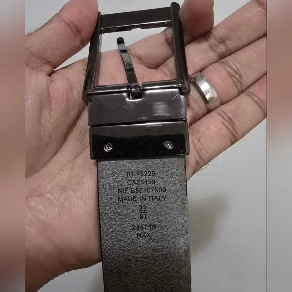 Ted Baker Navy Blue Leather Belt (Made in Italy) - Picture 4 of 8